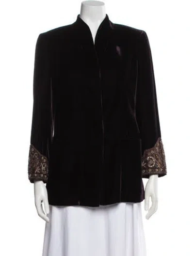 Pre-owned Etro Velvet Patterned Jacket In Multi