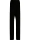 Etro Mid-rise Velvet Straight-leg Pants In Black