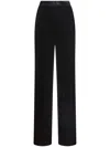 Etro , Velvet Palazzo Trousers, Woman, Black, Size 46 In Black  
