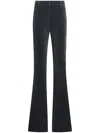 Etro Velvet Flared Hem Trousers Pockets In Gray