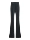 Etro Velvet Flared Hem Trousers Pockets In Grey
