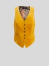 Etro Velvet Waistcoat In Orange