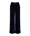 Etro Velvet Wide-leg Pants In Black