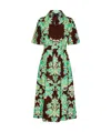 Etro Venus-print Cotton Shirtdress In Green