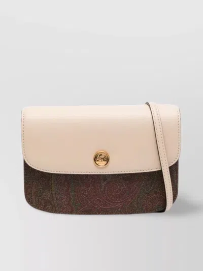 Etro Versatile Paisley Textured Shoulder Bag In Brown