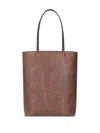 Etro Paisleyprint Opentop Tote Bag In Brown