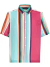 Etro Vertical-stripe Shirt In Blue