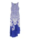 Etro Medallion Paisley Jersey Asymmetric Backless Dress