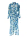 Etro Floral Print Beach Dress In Multicolour