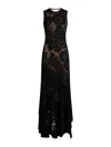 Etro Long Dress Stretch Jersey Sleeveless Floor Length In Black