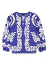 Etro Blue And White Paisley Blouse In Blue