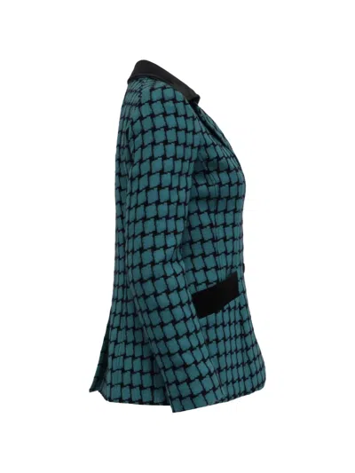 Pre-owned Etro Vintage 2010s-2020s Single-breasted Printed Blazer In 蓝色