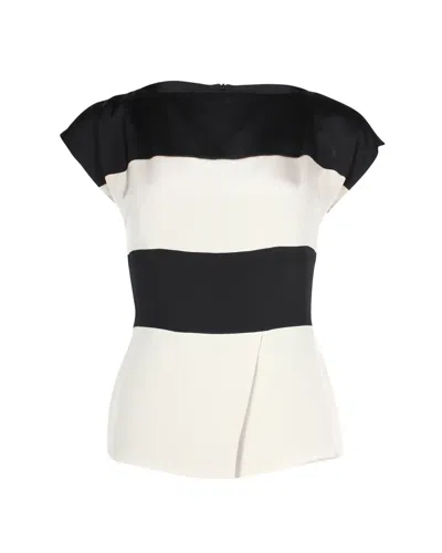 Pre-owned Etro Vintage Colour-block Blouse In Black