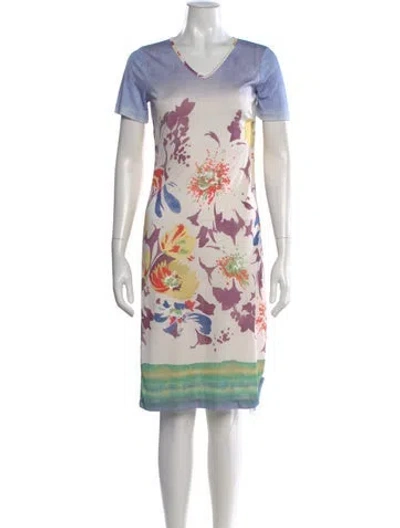 Pre-owned Etro Vintage Knee-length Dress In Blue