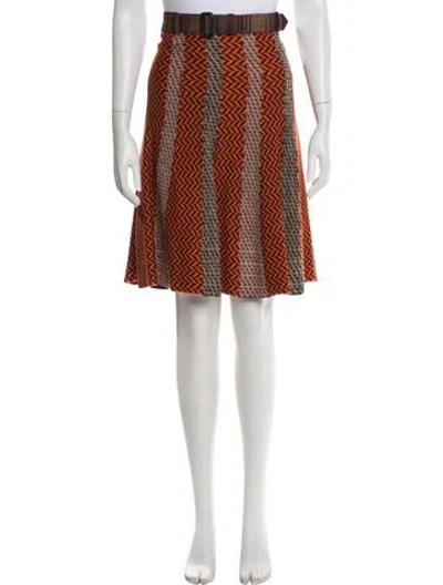 Pre-owned Etro Vintage Knee-length Skirt In Orange