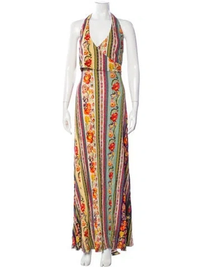 Pre-owned Etro Vintage Long Dress In Multi