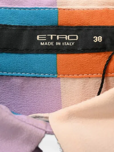 Pre-owned Etro Vintage Long-sleeved Colour-block Shirt In Black