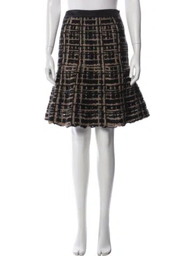 Pre-owned Etro Vintage Midi Length Skirt In Black