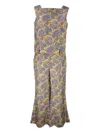 Etro Vintage Paisley-print Jumpsuit In Yellow