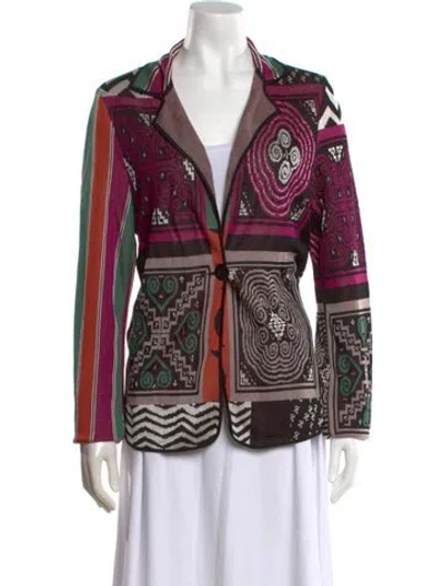 Pre-owned Etro Vintage Patterned Sweater In Purple