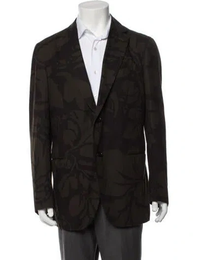 Pre-owned Etro Vintage Printed Blazer In Green
