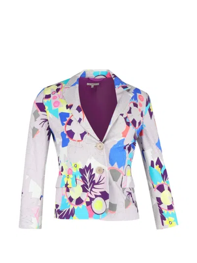 Pre-owned Etro Vintage Printed Blazer In White