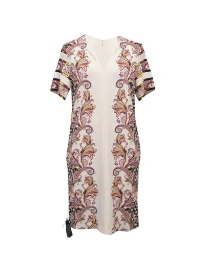Pre-owned Etro Vintage Printed Shift Dress In Neutral