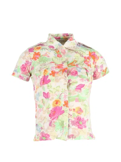 Pre-owned Etro Vintage Short-sleeve Floral Shirt In Neutral