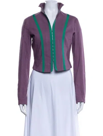 Pre-owned Etro Vintage Striped Jacket In Purple