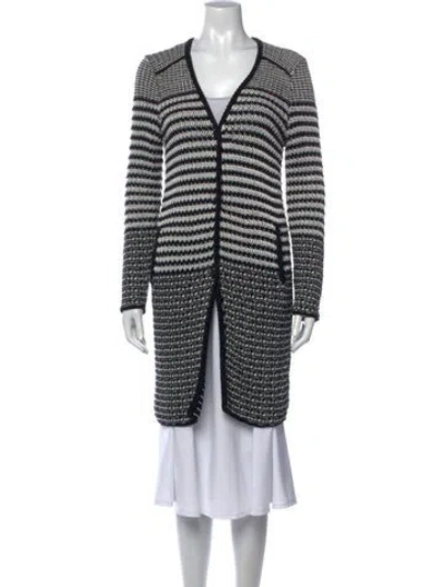 Pre-owned Etro Vintage Striped Sweater In Black/white