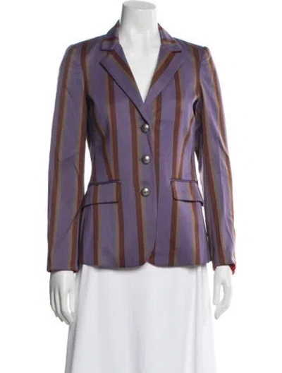 Pre-owned Etro Vintage Wool Blazer In Purple