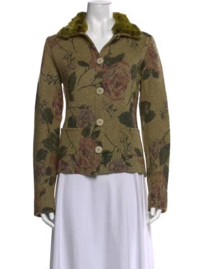 Pre-owned Etro Vintage Wool Sweater In Green