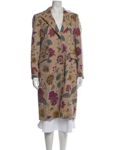 Pre-owned Etro Vintage Wool Trench Coat In Neutral