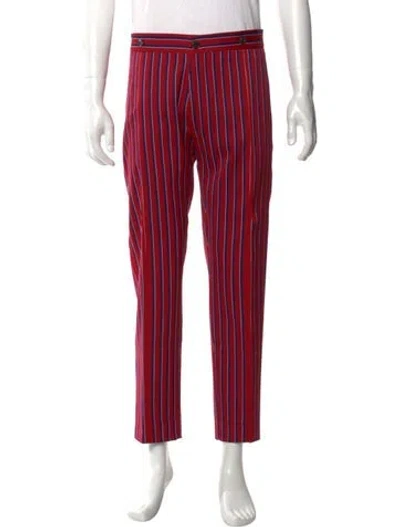 Pre-owned Etro Virgin Wool Joggers In Red