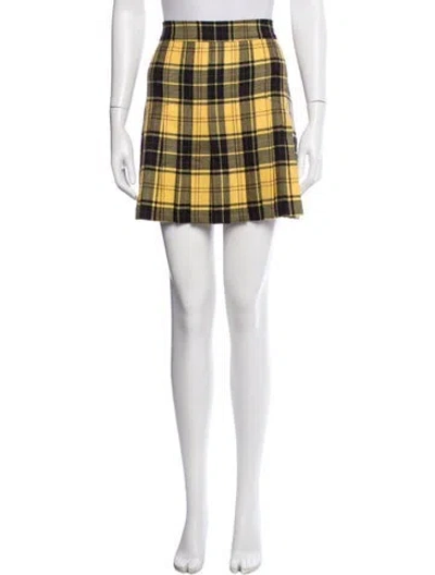 Pre-owned Etro Virgin Wool Mini Skirt In Black