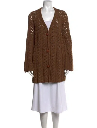 Pre-owned Etro Virgin Wool Patterned Sweater In Brown