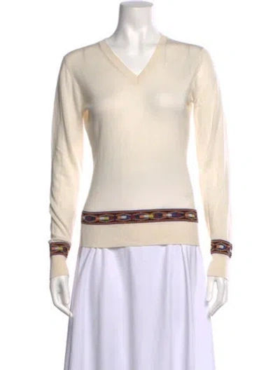 Pre-owned Etro Virgin Wool Patterned Sweater In Neutrals