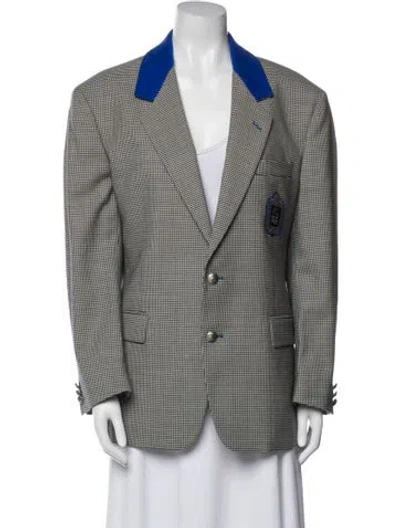 Pre-owned Etro Virgin Wool Striped Coat In Multi