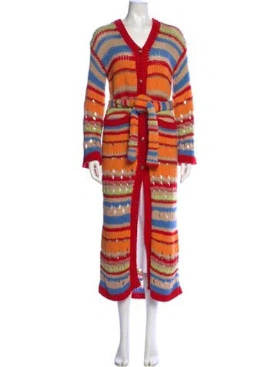 Pre-owned Etro Virgin Wool Striped Sweater In Multi