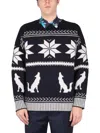 Etro Embroidered Cotton Sweater In Blue