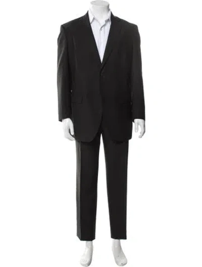 Pre-owned Etro Virgin Wool Two-piece Suit In Black