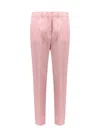 Etro Viscose And Silk Trouser With Floral Motif In Pink