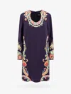 Etro Women Viscose Dress With Iconic Multicolor Print