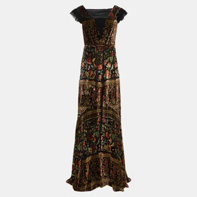 Pre-owned Etro Viscose Maxi Dress 44 In Multicolor