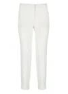 Etro Mid-rise Stretch Cotton Poplin Cuffed Cigarette Pants In White