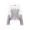 Etro Fringed Knitted Top In White