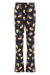 Etro Floral-print Trousers In Black