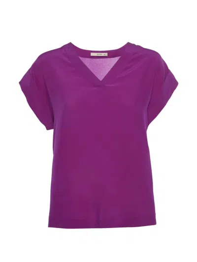 Pre-owned Etro V-neck Blouse In Purple