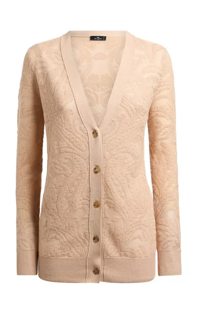 Etro V-neck Knit Cardigan In Neutral