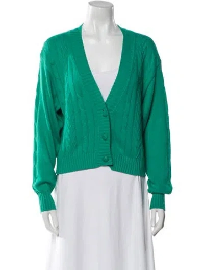Pre-owned Etro V-neck Sweater In Green